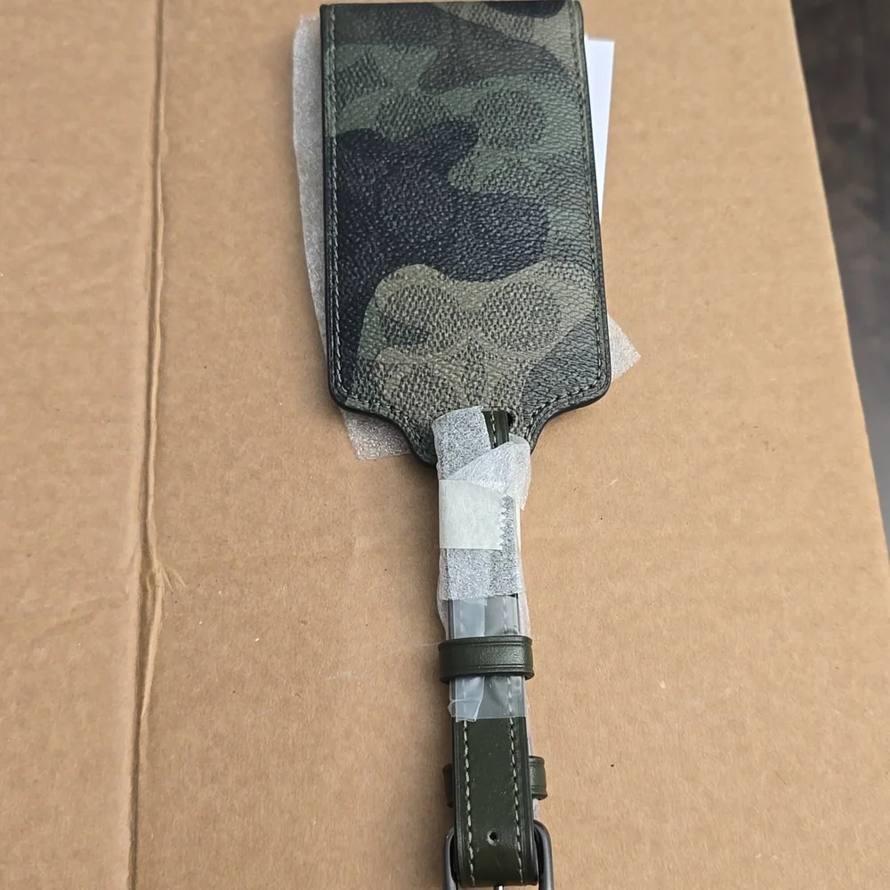 NWT Coach Camouflage Luggage Tag Camo Bag Tag
